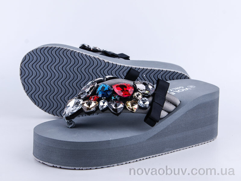 Шльопанці Violeta 110-1 grey уцінка