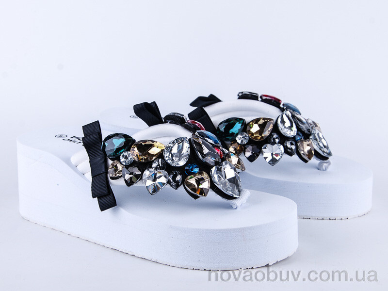 Шльопанці Violeta 110-1 white уцінка