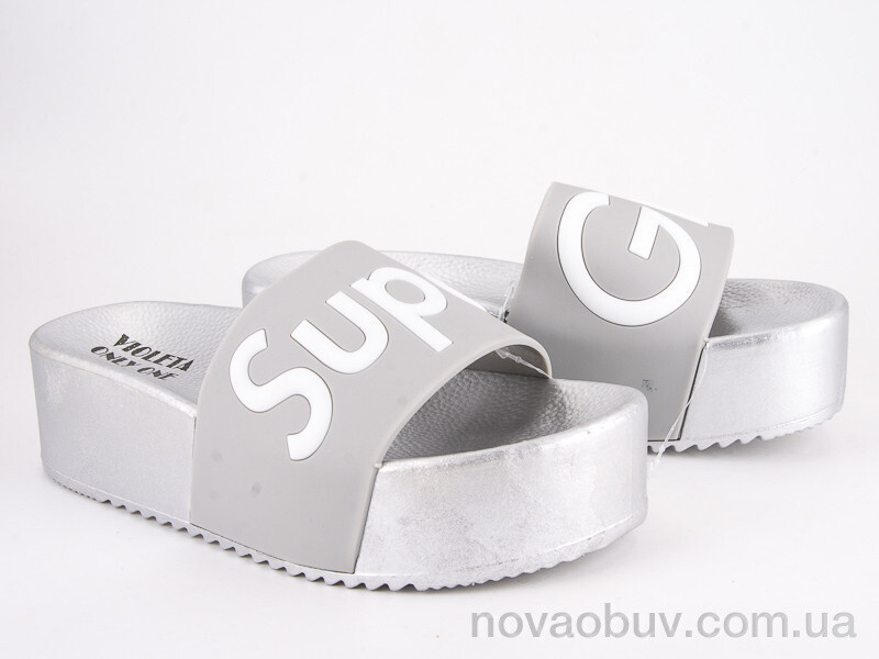 Шльопанці Violeta 8-306 silver