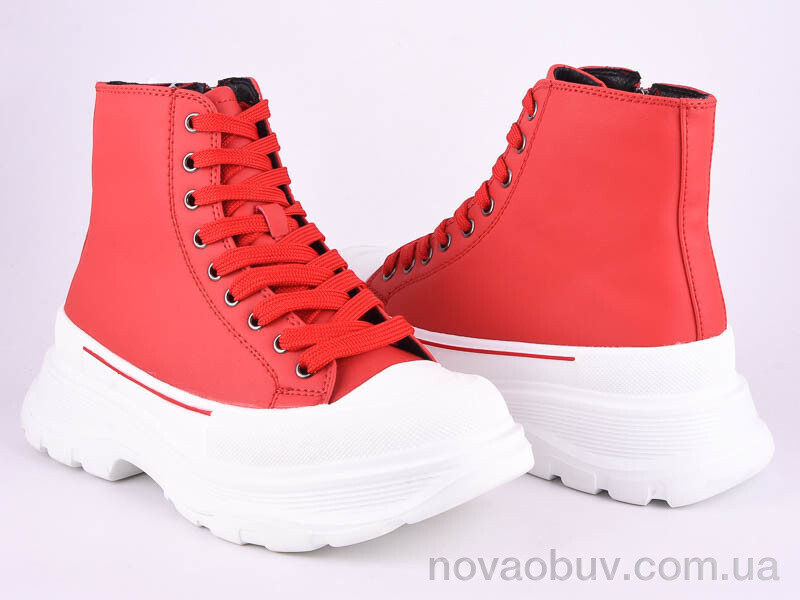 Черевики Violeta 166-31 red-white