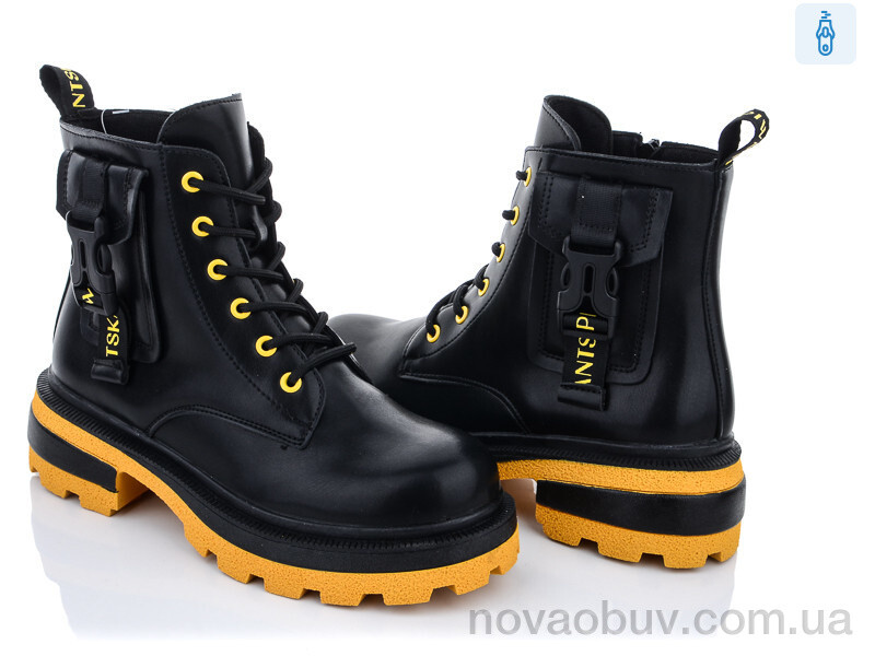 Черевики Violeta 197-36 black-yellow