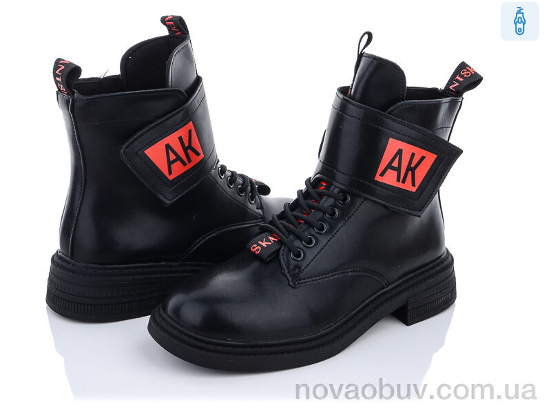 Черевики Violeta 197-53 black-red