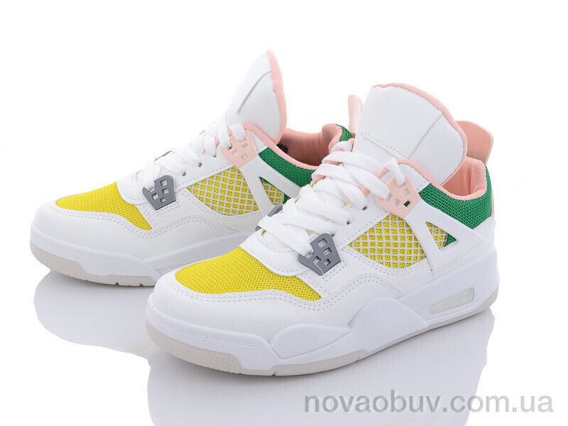 Кросівки Violeta 143-24 white-yellow-green