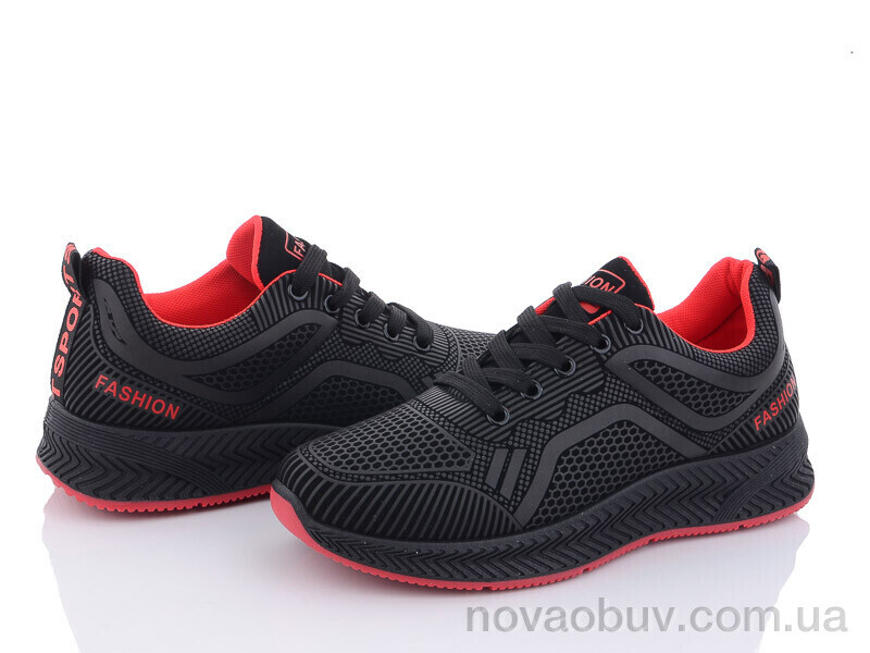 Кросівки Violeta 197-143 black-red