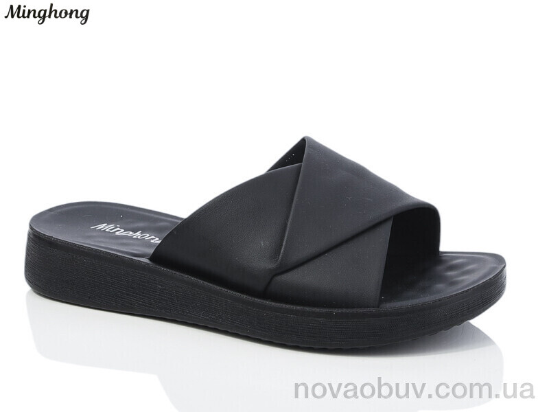 Шльопанці Minghong 7719-39 black масажка