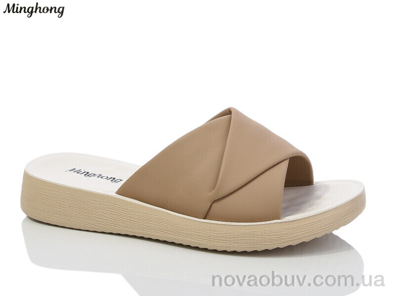 Шльопанці Minghong 7719-39 khaki масажка