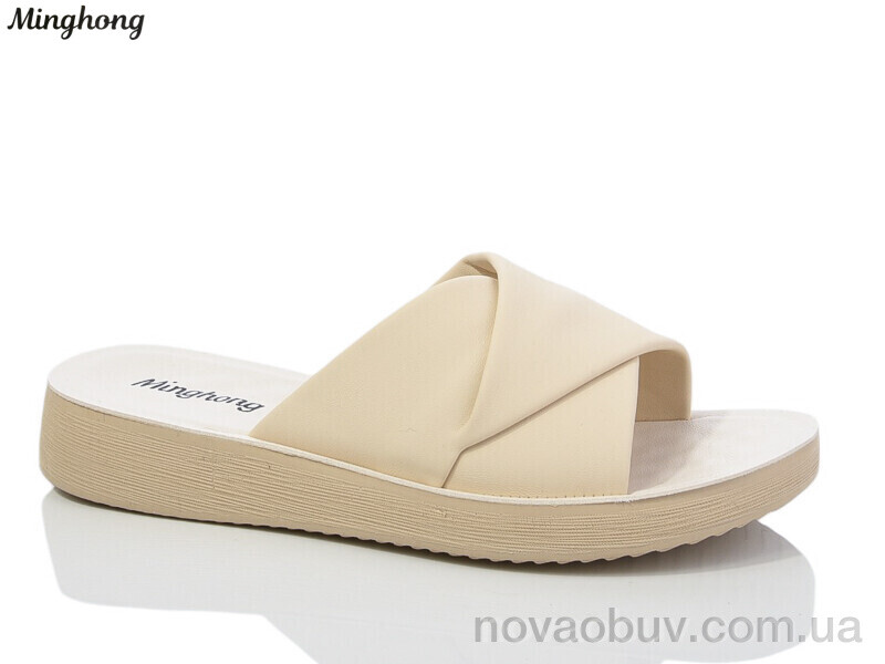 Шльопанці Minghong 7719-39 beige масажка
