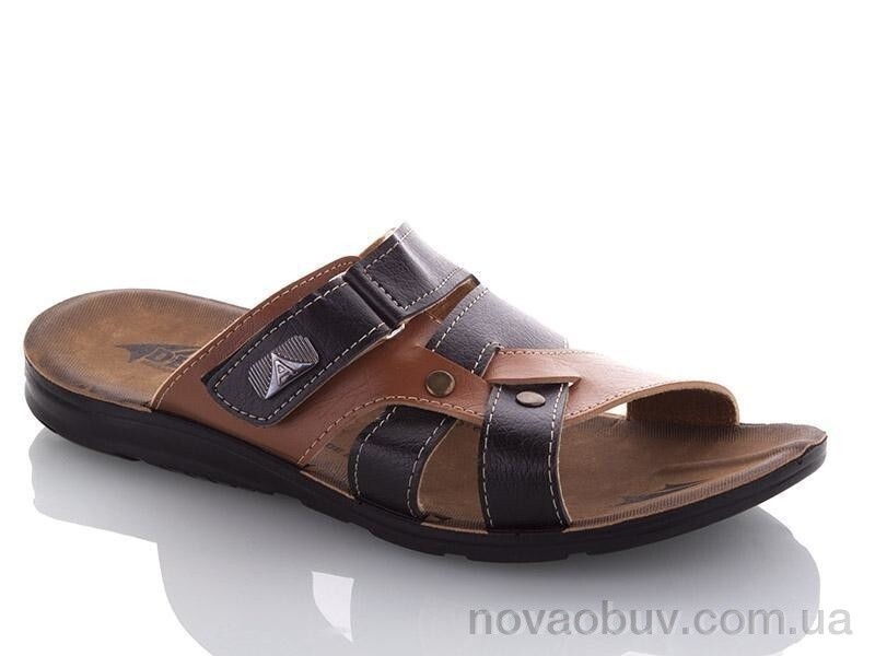 Шльопанці DeMur MK2026-2-6844G black-camel