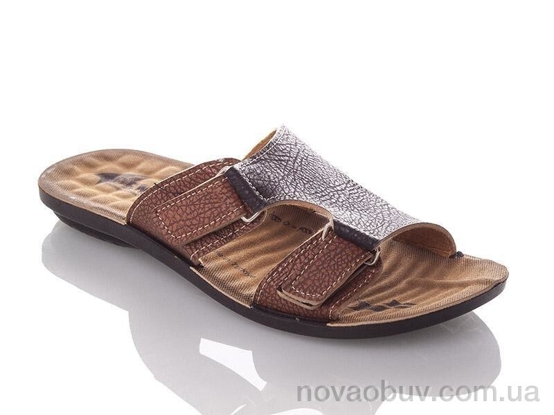 Шльопанці DeMur P5320 black-camel