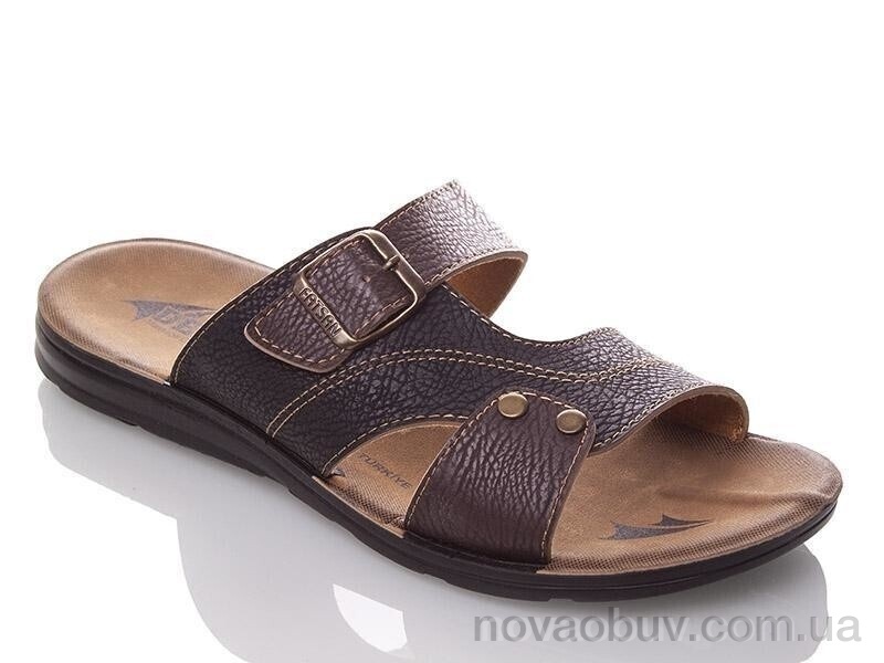 Шльопанці DeMur MK2026-2-6834 black-brown
