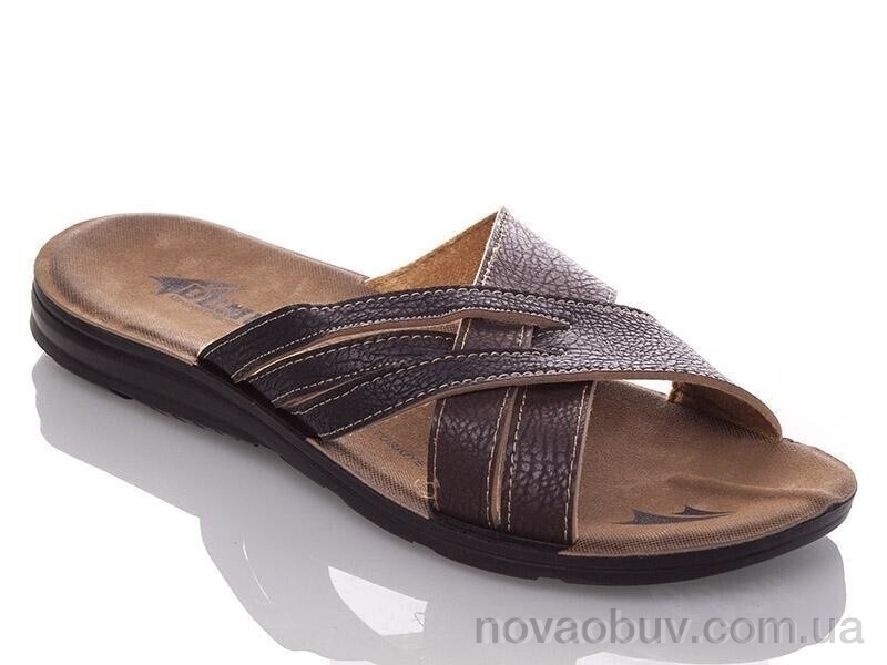 Шльопанці DeMur MK2026-2-6836 black-brown