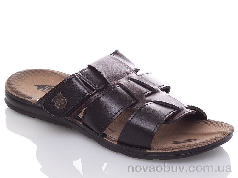 Шльопанці DeMur M6850 black-brown