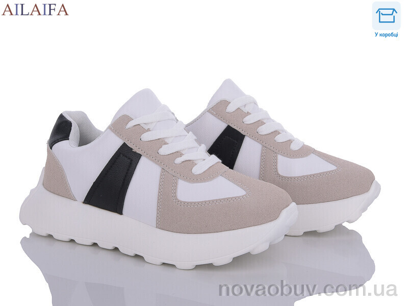 Кросівки Ailaifa 2395-2 white-black піна