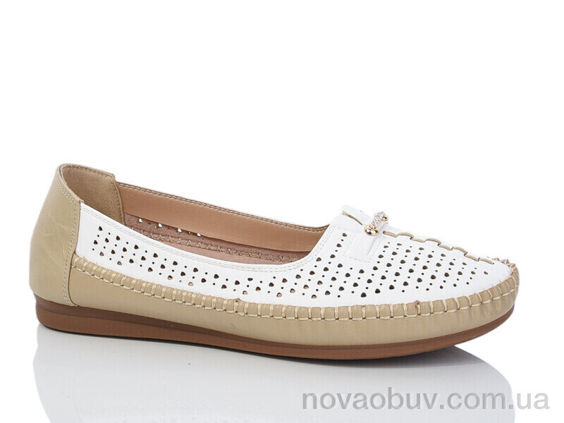 Туфлі Leguzaza 910 white-beige батал