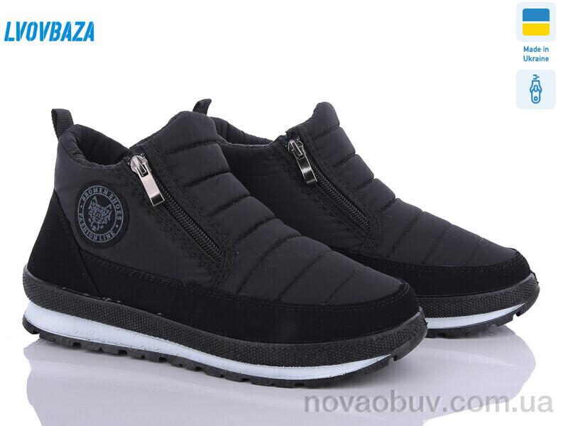 Черевики Lvovbaza B&R Е22 чп. чорний дві змійки