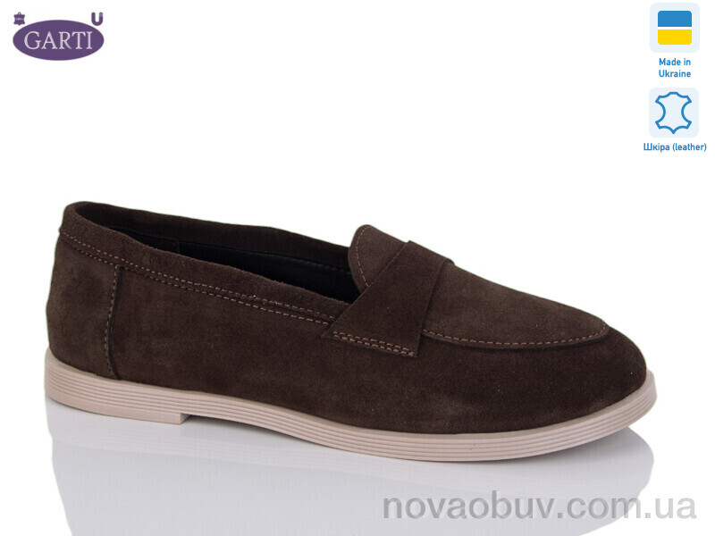Туфлі Garti 408 корич замш