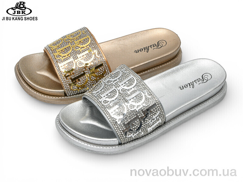 Шльопанці Jibukang 02-888 gold-silver mix