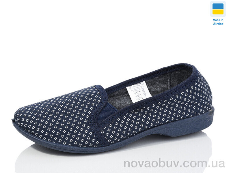 Капці Lot Shoes Кредо вельвет синьо-білий