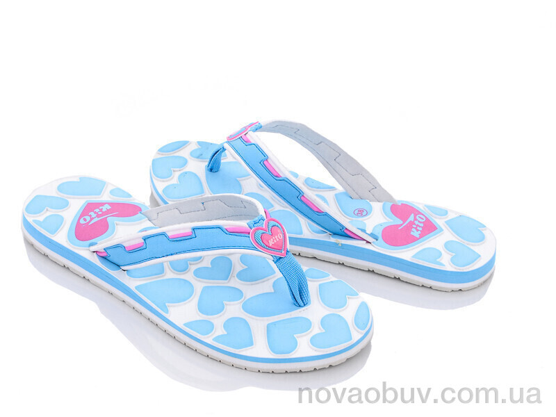 Шльопанці Obuvok W8523 l.blue