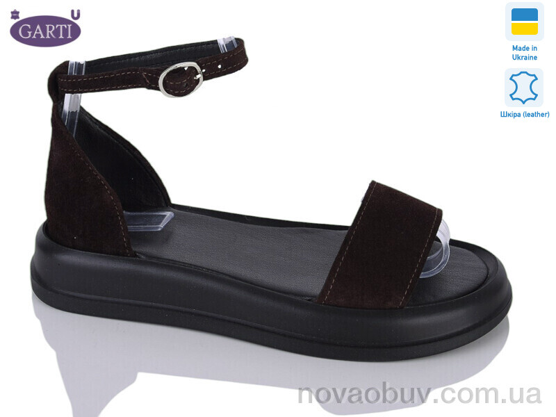 Босоніжки Garti 0183 корич замш
