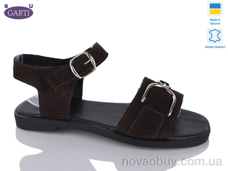Босоніжки Garti 0149 корич замш
