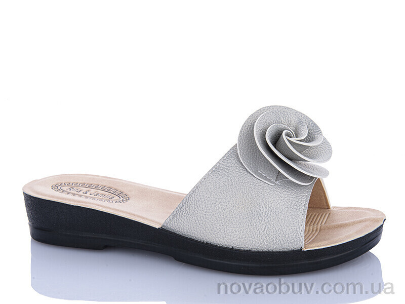 Шльопанці DeMur 63001-24 срібний