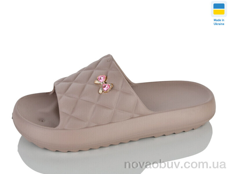 Шльопанці Lot Shoes N125 св.коричневий бант