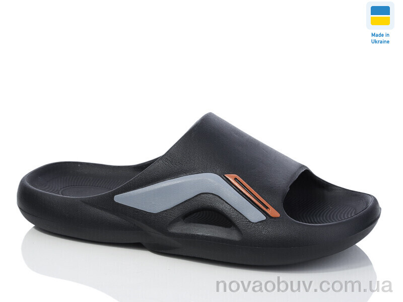 Шльопанці Lot Shoes N131 чорний-сірий