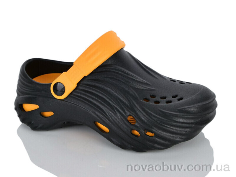 Крокси Violeta B101 black-yellow