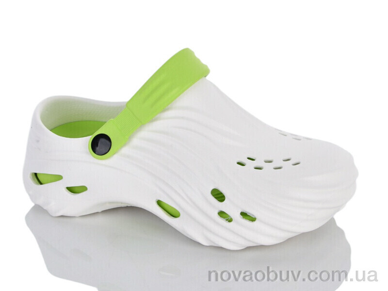 Крокси Violeta B101 white-green