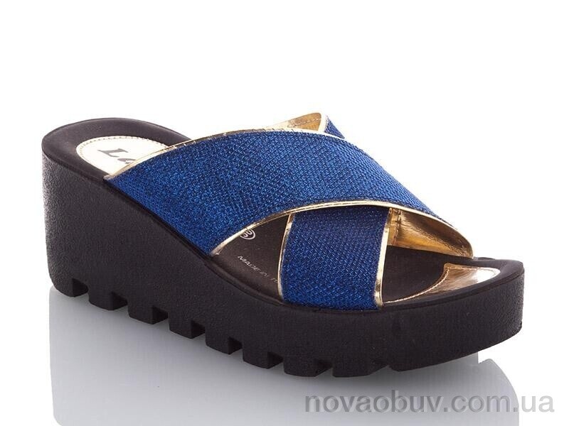Шльопанці DeMur W26-W777-19 blue-gold