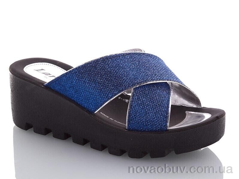 Шльопанці DeMur W26-W777-19 blue-silver