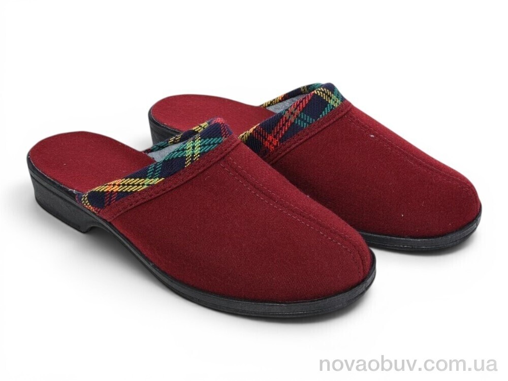 Капці Rai shoes 56415201 бордовий
