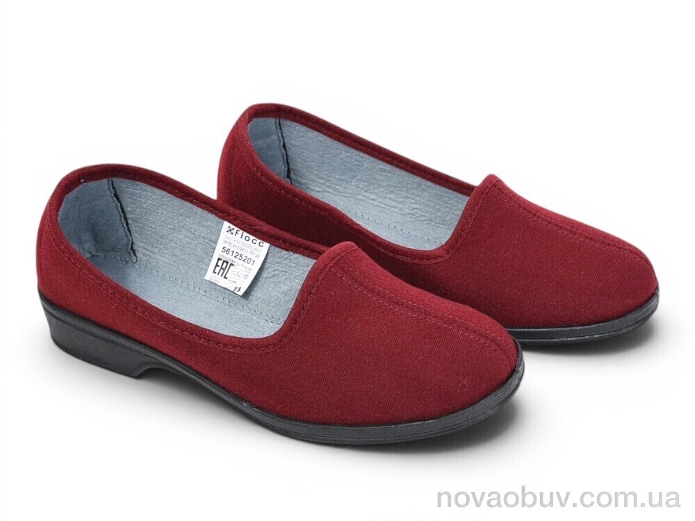 Капці Rai shoes 56125201 бордовий