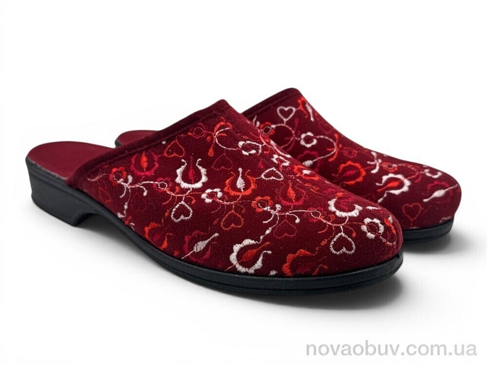 Капці Rai shoes 56425401 бордовий
