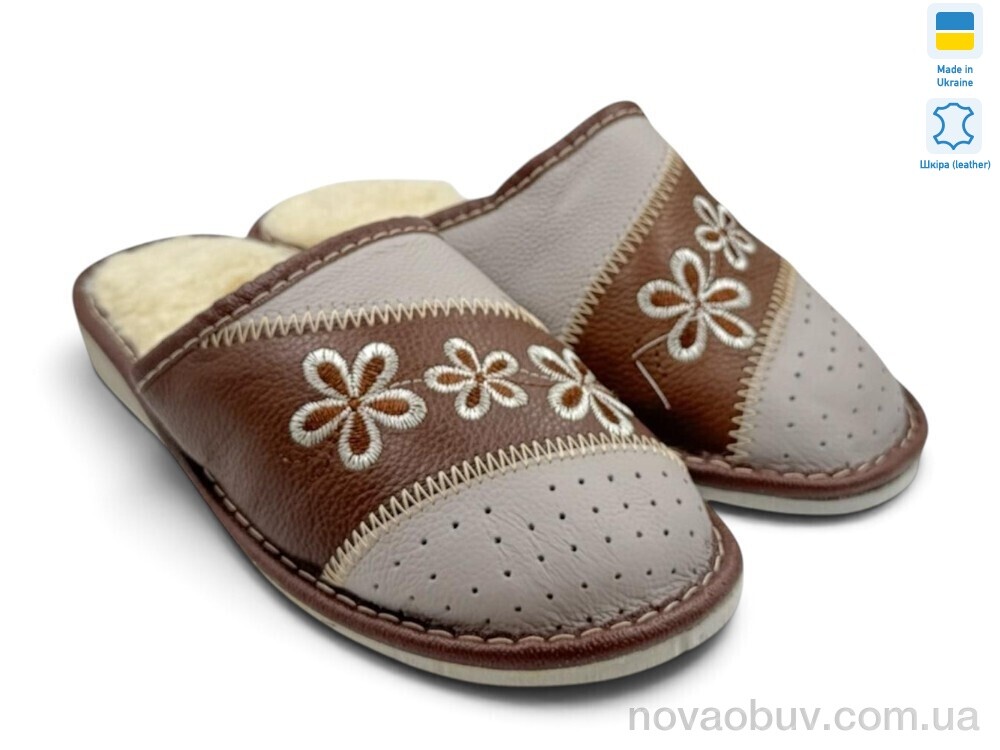 Капці Rai shoes Тапмал 001 коричневий