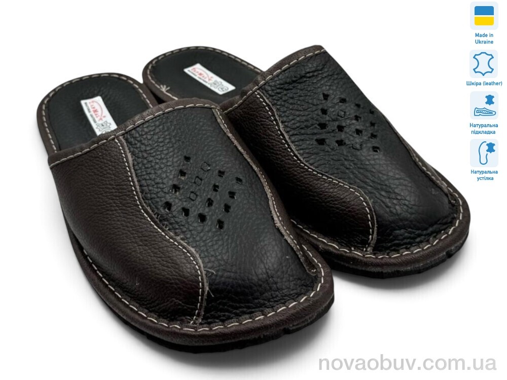 Капці Rai shoes Тапмал 004 шоколад