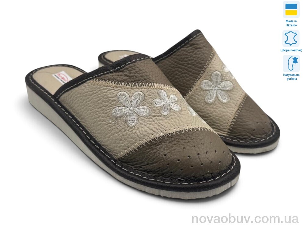 Капці Rai shoes 003-2 т.бежевий
