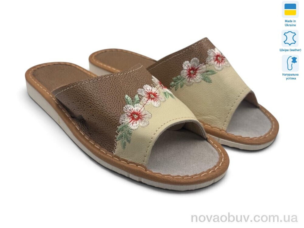 Капці Rai shoes 004-5 коричневий