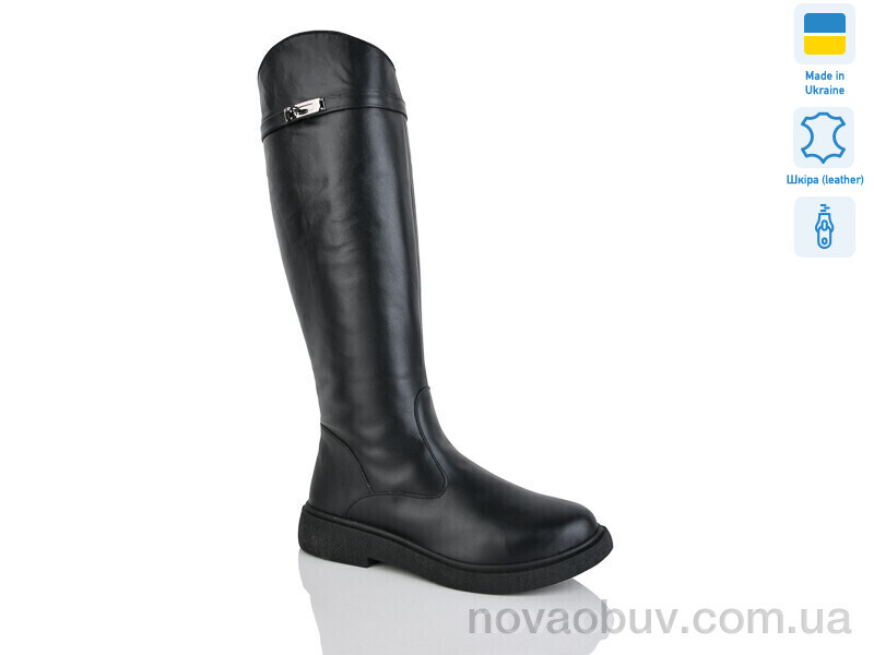 Чоботи Sali 2231 чорний к. єврозима