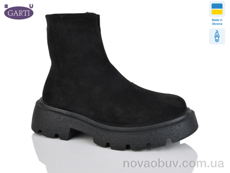 Черевики Garti 6725 чорний замш байка