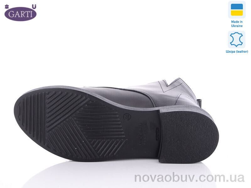 Черевики Garti 209 чорна шкіра old