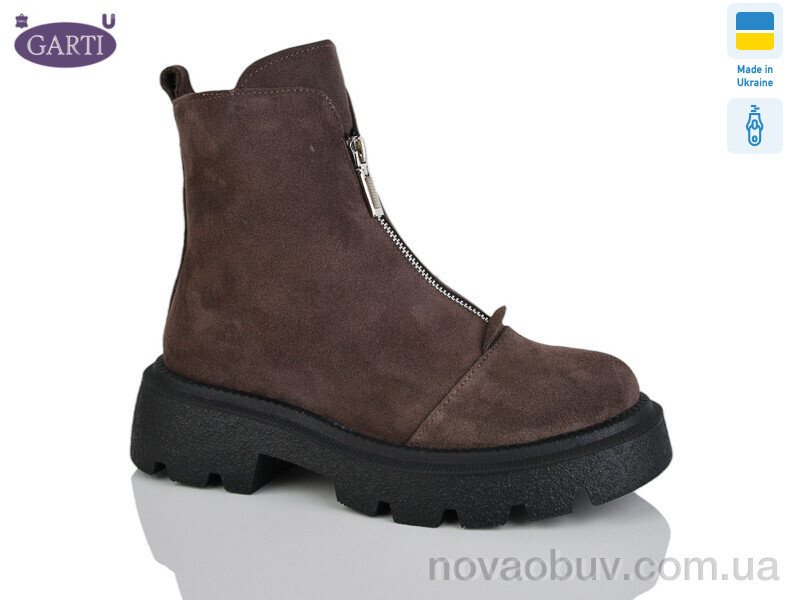 Черевики Garti 307 корич замш хутро