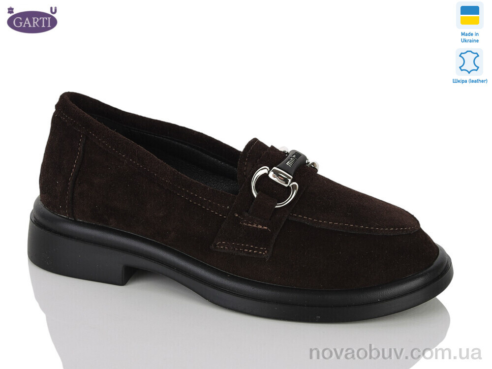 Туфлі Garti 435 корич замш