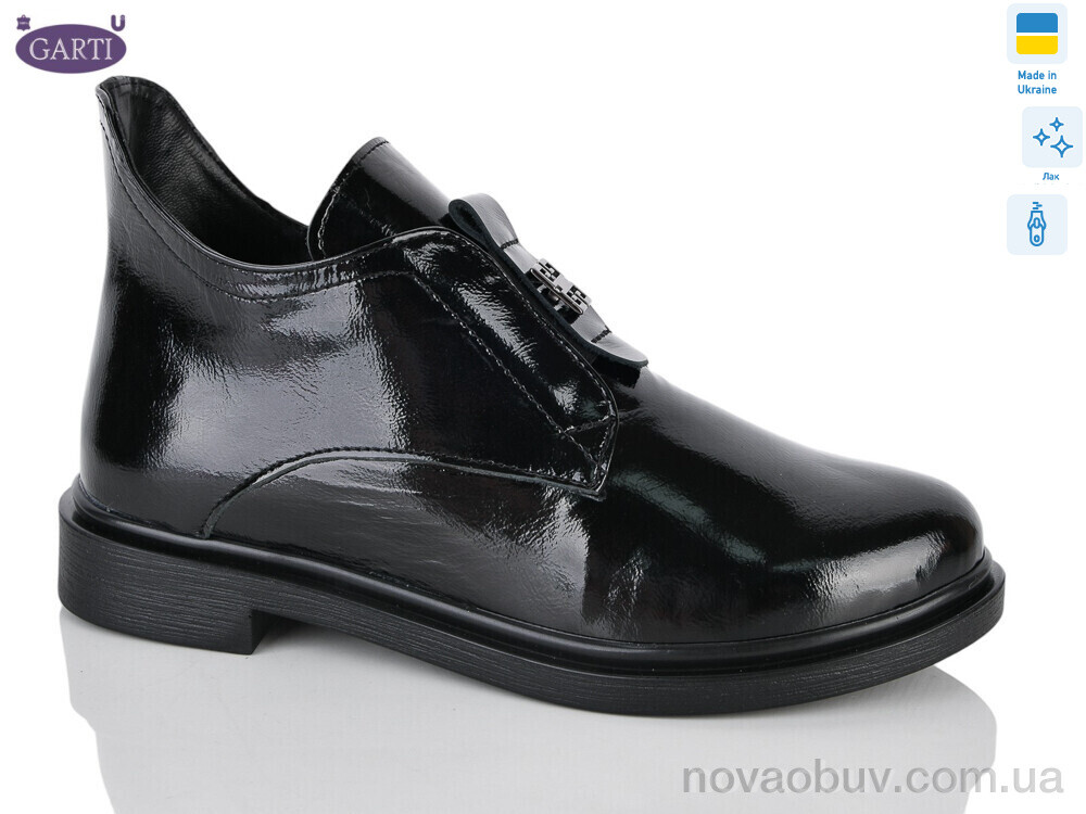 Черевики Garti 281 чорний лак