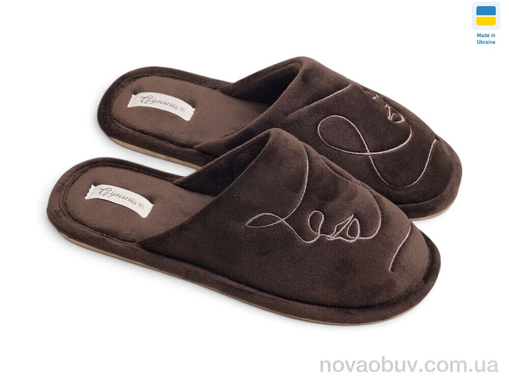 Капці Rai shoes TD7102 Ch шоколадний