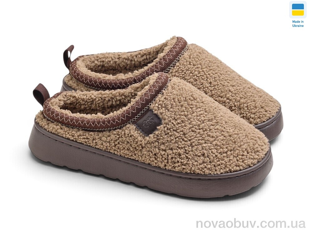 Капці Rai shoes UD73021 Br коричневий (тедді)
