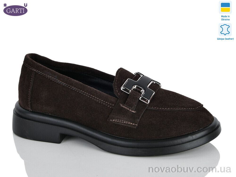 Туфлі Garti 429 корич замш