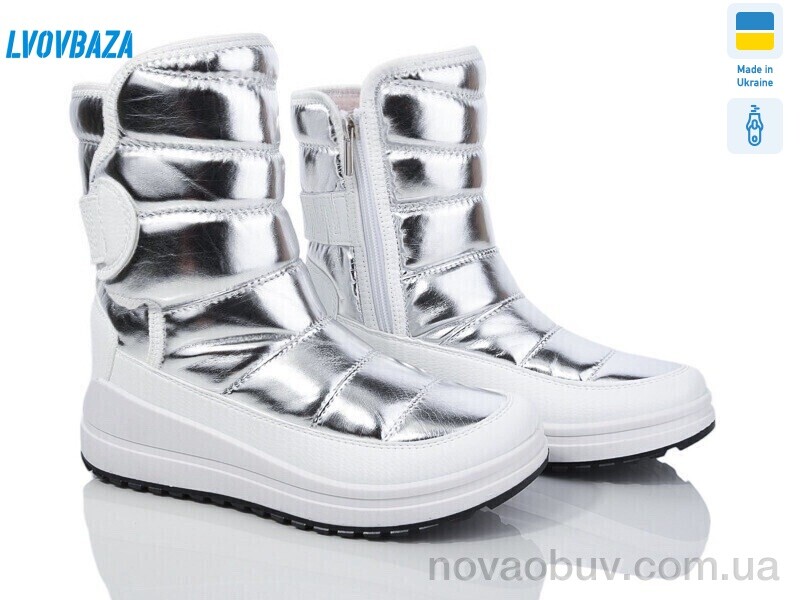 Дутики Lvovbaza Paolla 463-6912 срібно-білий