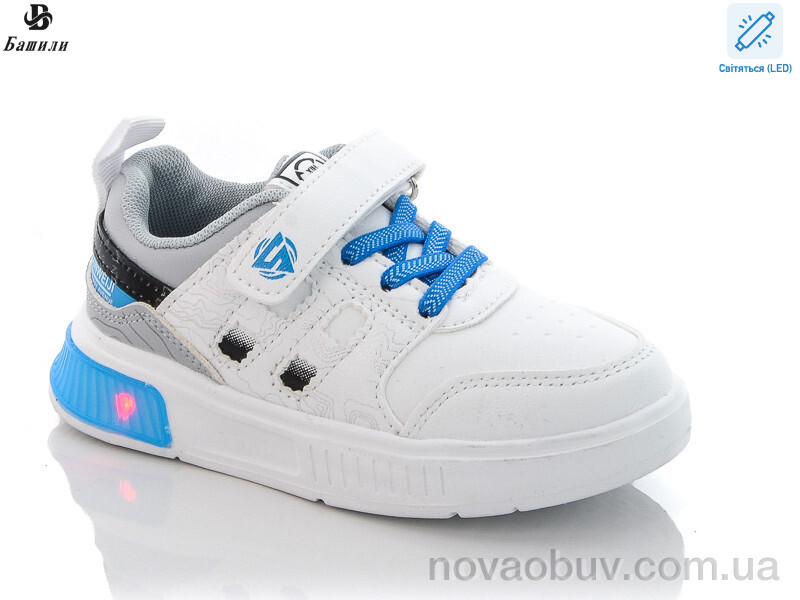 Кросівки Башили D802-1K LED white-blue